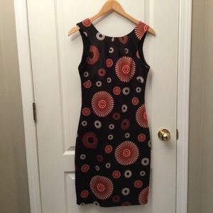 Smashed Lemon Art Deco Sleeveless Dress Size 8